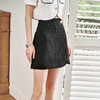 欧芮儿黑色半身裙女2021新款高腰显瘦时尚肌理纱摩登小A短裙 商品缩略图0
