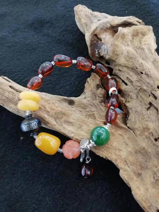 5F JADE吉祥灵玉  血珀蜜蜡手链 商品图0