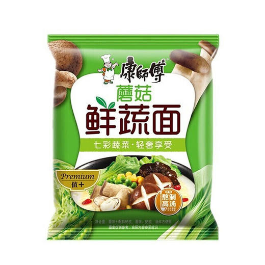 康师傅方便面蘑菇鲜蔬面101g/袋 商品图0