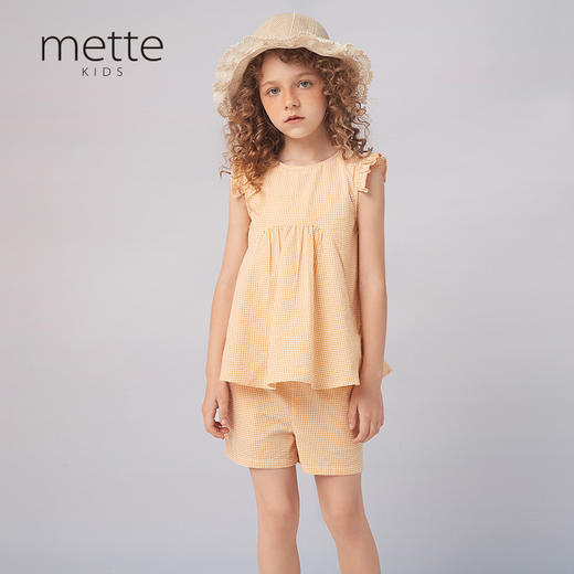 【纯棉家居套装】21年夏季新品女童无袖薄款套装100%棉家居服 商品图0