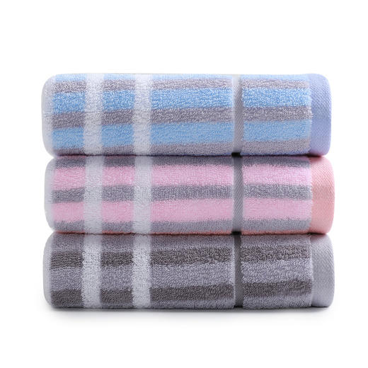 【纯棉加厚毛巾】3条装 95g/条 不掉毛舒适条纹 商品图1