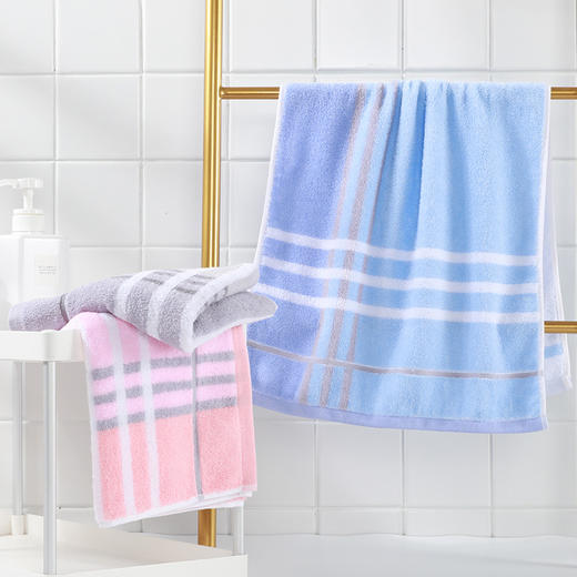 【纯棉加厚毛巾】3条装 95g/条 不掉毛舒适条纹 商品图4