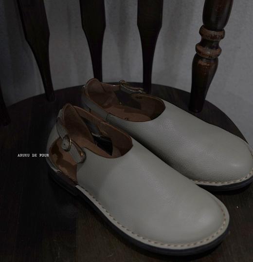 Diu浅灰/黑牛皮鞋 商品图1