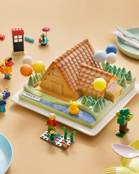 盖个房子-燕麦奶开心果椰子慕斯生日蛋糕（2.8磅）