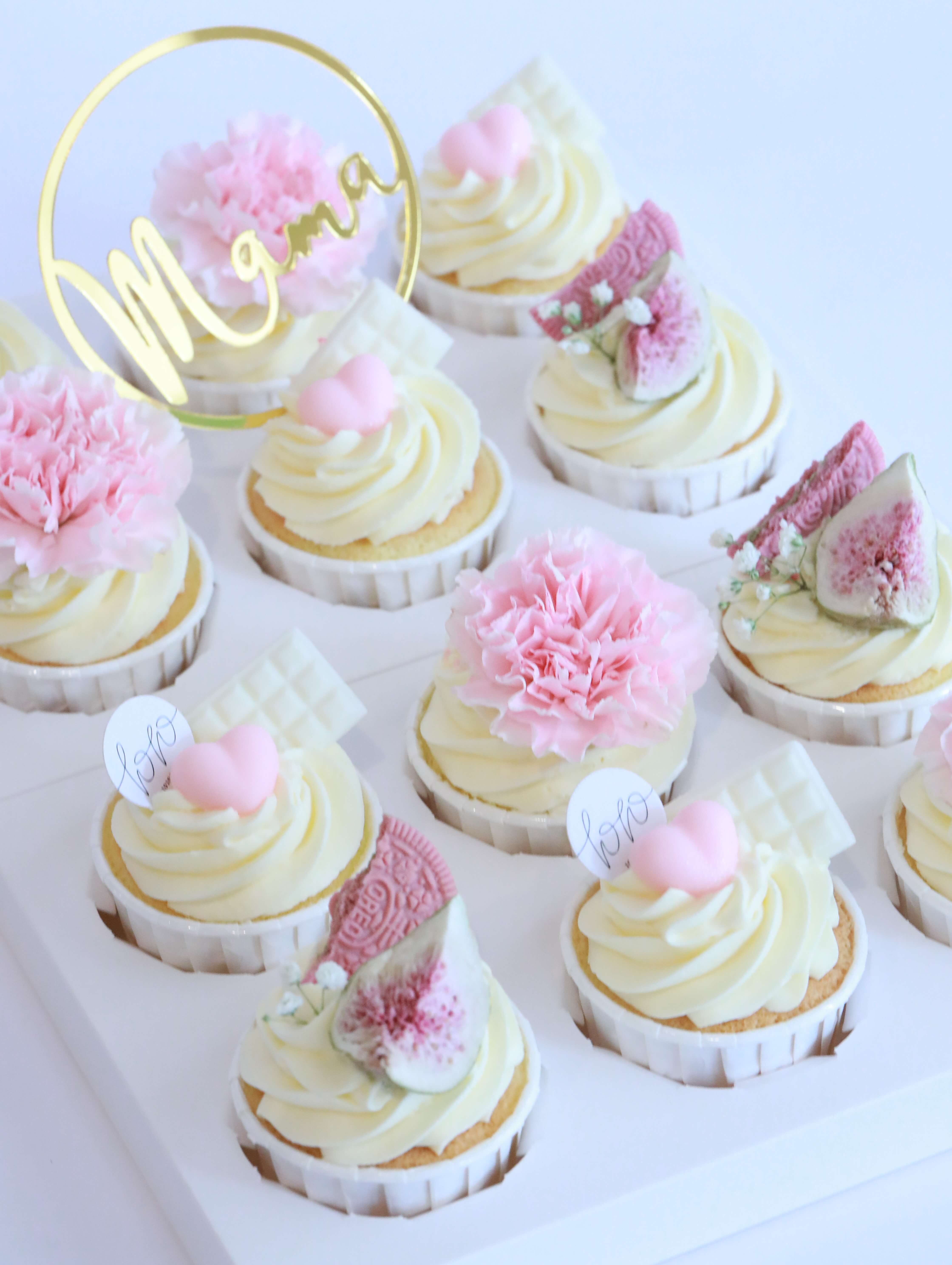 6个12个装花漾鲜花杯子蛋糕礼盒