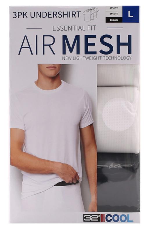 32 Degree/32度 Men's Airmesh Undershirt 男士短袖T恤3件套JPY带授权招加盟代理 商品图0