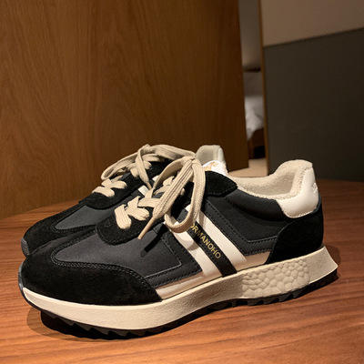 OLD-8822 2021年春季新款米色休闲小白鞋女轻便运动鞋ins老爹鞋女40码 商品图5