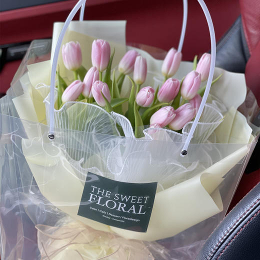 自定义 粉色郁金香 · 花束 商品图0