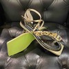 LFGJ 3864  链条露趾凉鞋女平底后拉链休闲度假风女 商品缩略图4