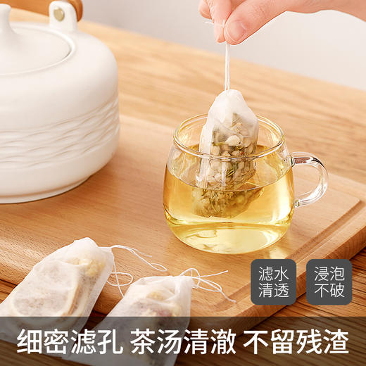 FaSoLa 100枚PET茶包袋一次性茶叶过滤袋泡茶袋小包茶叶分装袋 商品图3