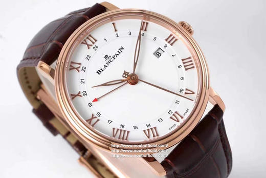 宝珀经典系列型号6662-1127-55机芯型号5A50表径40mm防水深度30米镜面蓝宝石玻璃功能：日期显示，双时区GMT 商品图5