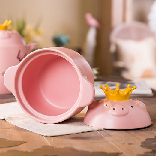 嘿猪猪陶瓷耐热双耳汤锅P802-1-6000ml 商品图1