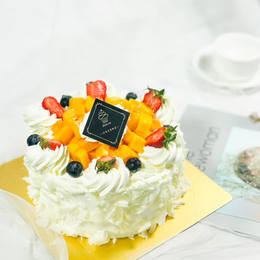 榴芒蛋糕榴芒是天生的一对水果蛋糕