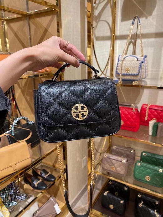 🔥TB新款折扣✌🏻 Willa小号手柄款经典菱格😗羊皮小香翻盖链条包，鱼子酱皮，又软又耐磨抗造！ 商品图0