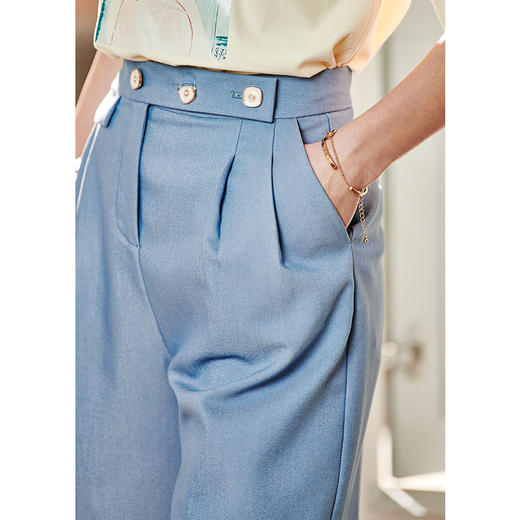 欧芮儿高腰显瘦短裤女宽松2021新款夏季直筒阔腿休闲百搭简约时尚 商品图1