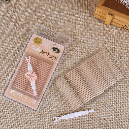 拉法双眼皮贴女蕾丝无痕肿眼泡自然隐形持久美眼贴橄榄型单面肉色 商品图6