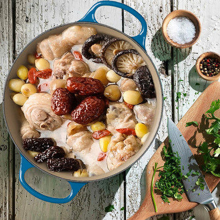 酷彩深蓝色铸铁锅22cm21177221302430 商品图2