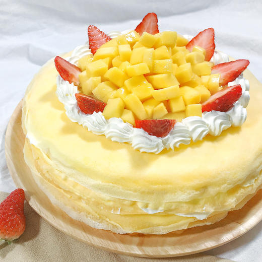 榴莲千层生日蛋糕乳脂奶生日款两磅每一口都能咬到满满的榴莲果肉