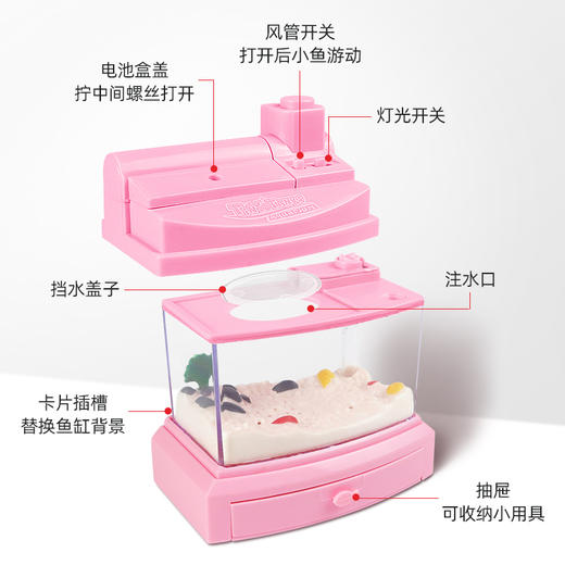 小水族箱迷你电动发光桌面鱼缸 商品图4