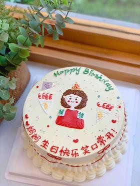 手绘母亲奶油蛋糕 下单前请仔细阅读商品详情