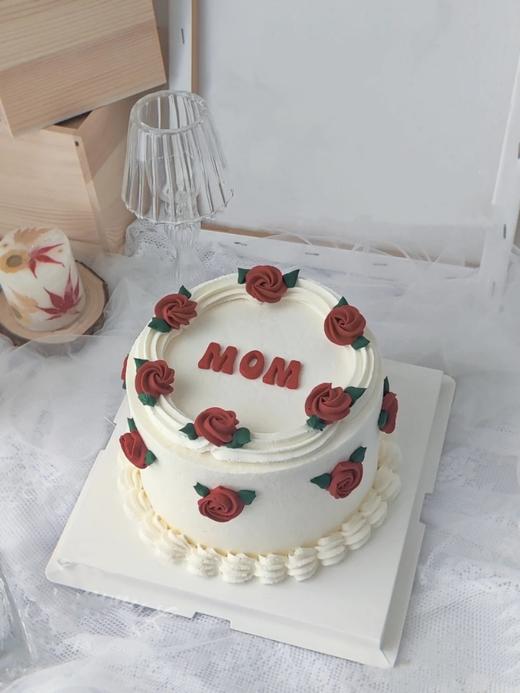 简约玫瑰花妈妈感恩款蛋糕 商品图0