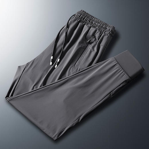 【服饰鞋包】公牛丹尼夏季男士锦纶冰丝弹力修身超薄透气松紧腰休闲裤 商品图1