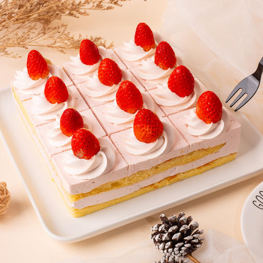 【草莓慕斯-甜蜜】草莓慕斯蛋糕-草莓慕斯搭配果香怡人甜的草莓 商品图5