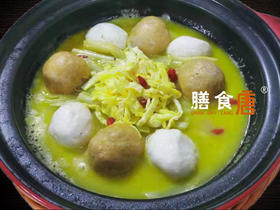 蒲菜鱼圆面筋包