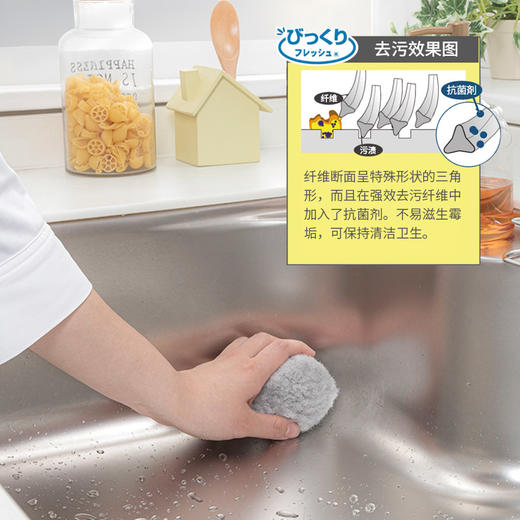 SANKO日本进口厨房清洁球家用水台挂壁去污柔软 WHJC 商品图2