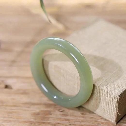 TZW-新疆和田玉青玉石手镯女款少女玉石手镯女送妈妈 商品图3