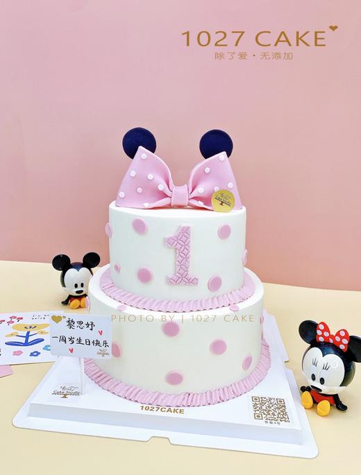 1027CAKE | 双层 翻糖装饰 米妮款 周岁蛋糕 商品图2