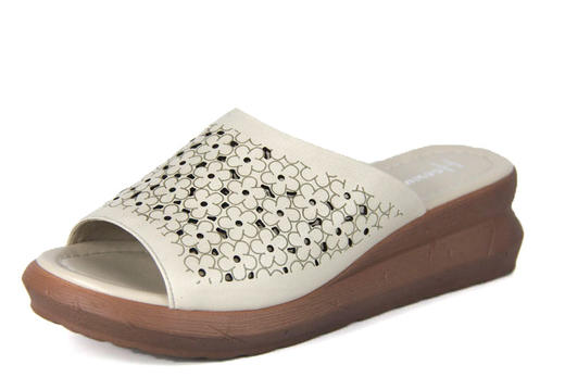 豪行夏季20292881民族风复古女鞋凉鞋拖鞋外穿真皮镂空厚底洞洞鞋 商品图1