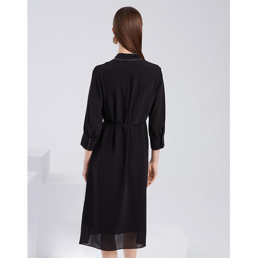 EITIE爱特爱21夏季新款气质通勤职业百搭飘带收腰显瘦连衣裙6207924 商品图4