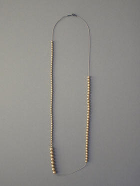 北京仓｜Naoko Ogawa-Imperfect-三次消失 珍珠 长项链（亮金色）［日本设计师］