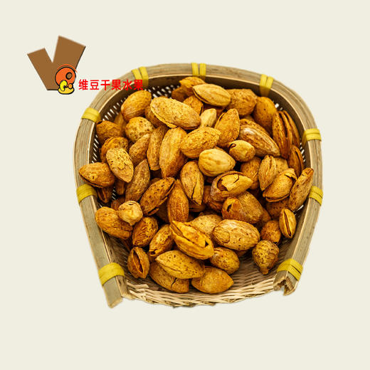 巴旦木奶香味壳杏仁坚果炒货零食特产500g 商品图1