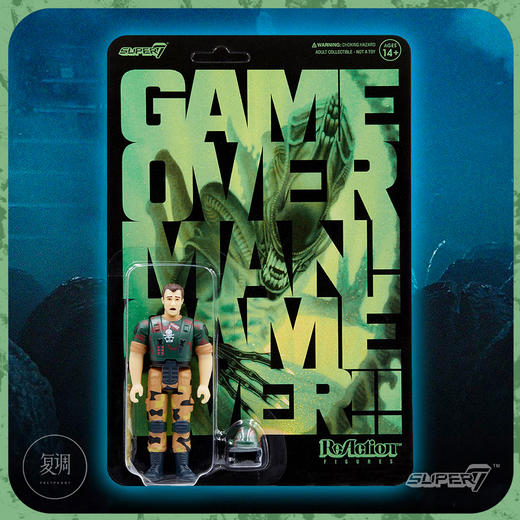 现货 Super7 异形 Aliens Game over 士兵哈德逊 Hudson 3.75英寸 挂卡 商品图1