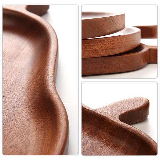 原森太乌檀木苹果形盘子24*22*2CM YSTPZ027 商品图4