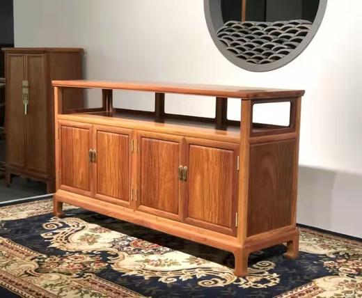 红桥红  家具严选  缅甸花梨（大果紫檀）  【158 马蹄腿 亮格餐边柜】 商品图6