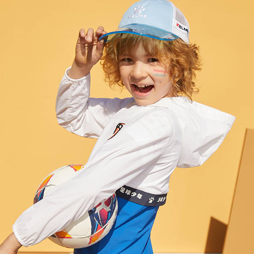  KIDS卡尔美男童撞色连帽中大童薄外套休闲防晒皮肤衣韩 商品图2