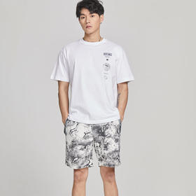 卡尔美男子夏季新款短袖圆领T恤印花时尚潮流