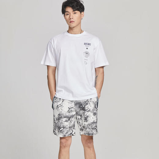 卡尔美男子夏季新款短袖圆领T恤印花时尚潮流 商品图0