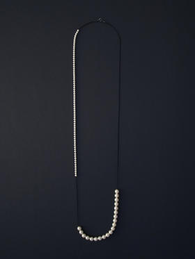 订购8周到｜Naoko Ogawa-Imperfect-两次消失 珍珠 长项链（奶白色）［日本设计师］