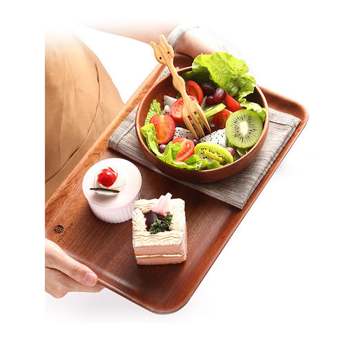 原森太乌檀木长方形小号托盘35*23*2CMYSTPZ030 商品图1