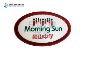 通版深圳市福田区梅山中学包边校徽校布标姓名贴章可缝烫现货发51