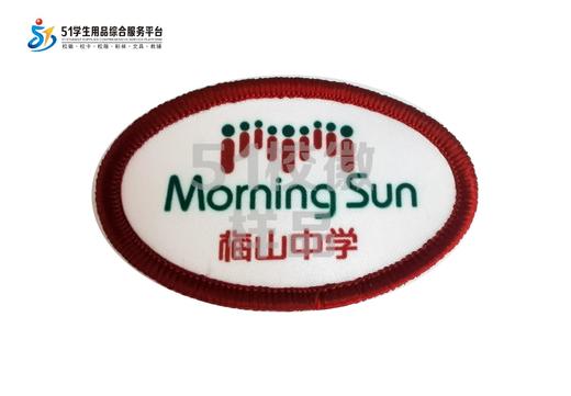 通版深圳市福田区梅山中学包边校徽校布标姓名贴章可缝烫现货发51 商品图0