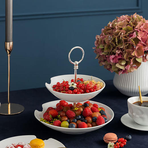 【Fiftyeight 】德国原产陶瓷卡通点心盘蛋糕盘餐盘双层 深盘 商品图1