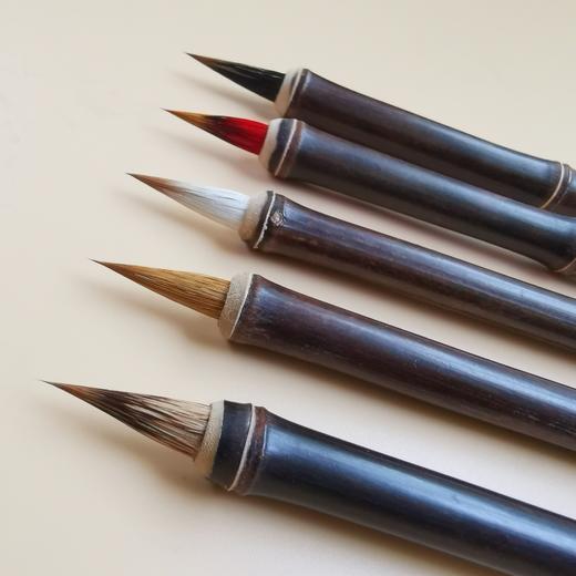 【紫竹五毫】适宜小楷 抄经 勾边 描线 兼毫 狼毫 石獾 紫毫 商品图0