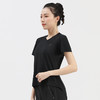 卡尔美短袖T恤女夏健身衣运动跑步网纱拼接透气速干开叉上衣 商品缩略图2