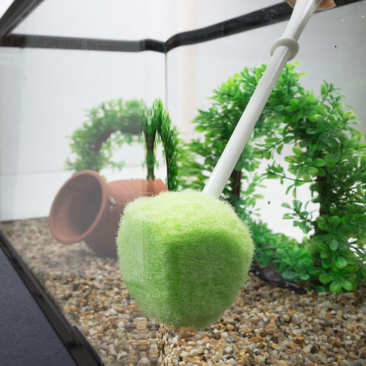 SANKO鱼缸刷免洗剂 日本进口清洁长柄工具刷鱼缸清洁水族箱玻璃刷 WHJC 商品图4