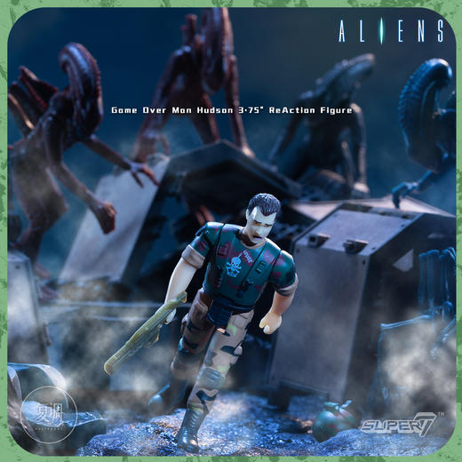 现货 Super7 异形 Aliens Game over 士兵哈德逊 Hudson 3.75英寸 挂卡 商品图0